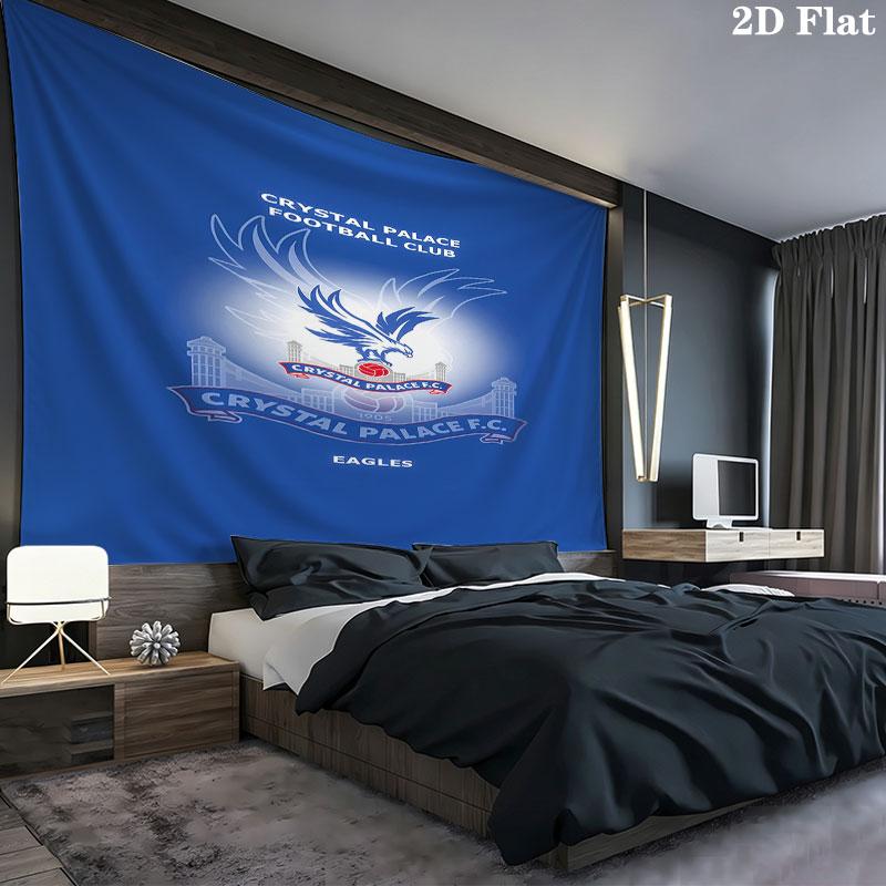 Crystal Palace F.C Wall Tapestry Aesthetic Wall Hanging Printed Fabric Blanket Decorative Tapestries for Bedroom Living Room Home Decor