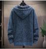 Autumn and Winter Men's Knitted Sweater Cardigan Hooded Jackets Casual Streetwear Full Zip Cardigans Jackets Coat
