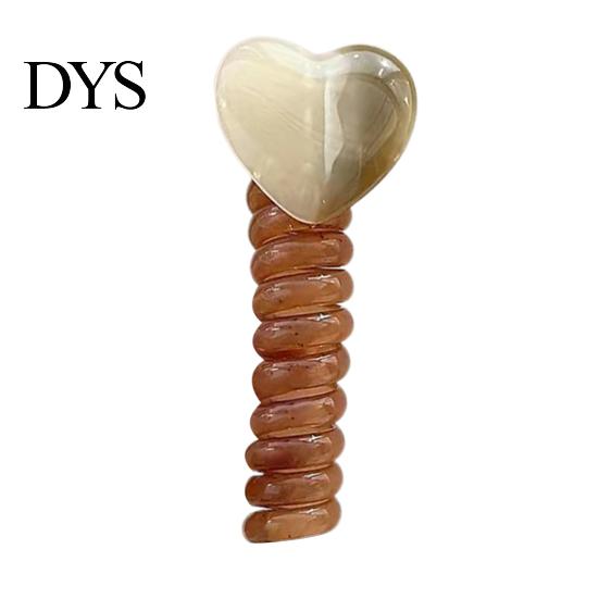 Waterproof Hair Tie 4Pcs Telephone Wire Bands Heart Shape Spiral Ties Unique Cord Headband Rope Elastic Braided Phone Headbands for Girls Women