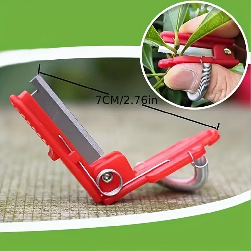 2pcs"Versatile" Ergonomic Thumb Knife For Gardening - Stainless Steel, Multi-Purpose Tool For Trimming & Tea Picking, Durable & Portable