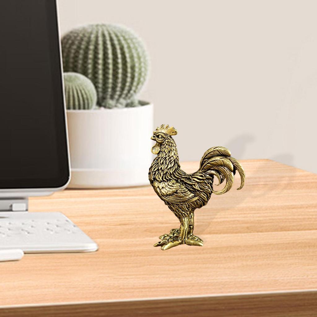 Chicken Tea Pet Vintage Style Sculpture for Household Centerpieces Office