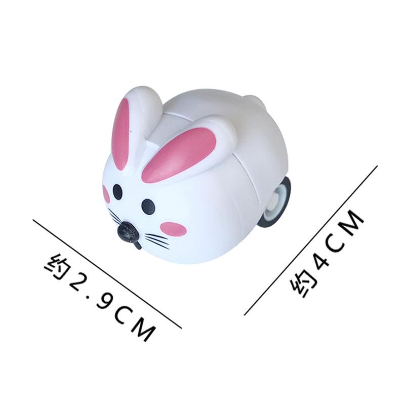 Mini Cartoon Pull Back Car, Animal Car, Pig, Tiger, Cute Rabbit, Kindergarten Toy