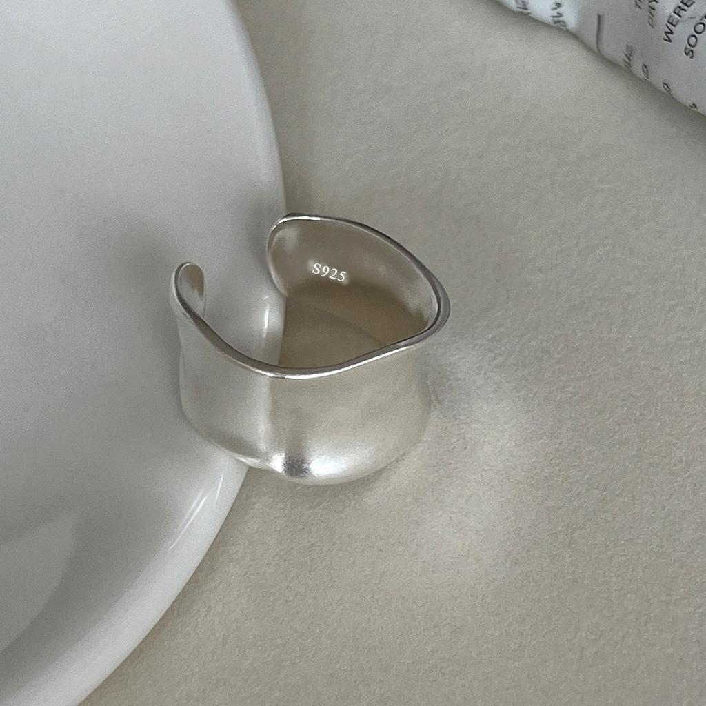 925 Silver Rings for Women Men Couple Minimalist Handmade Simple Interware Ring Party Jewelry Gift Prevent Allergy