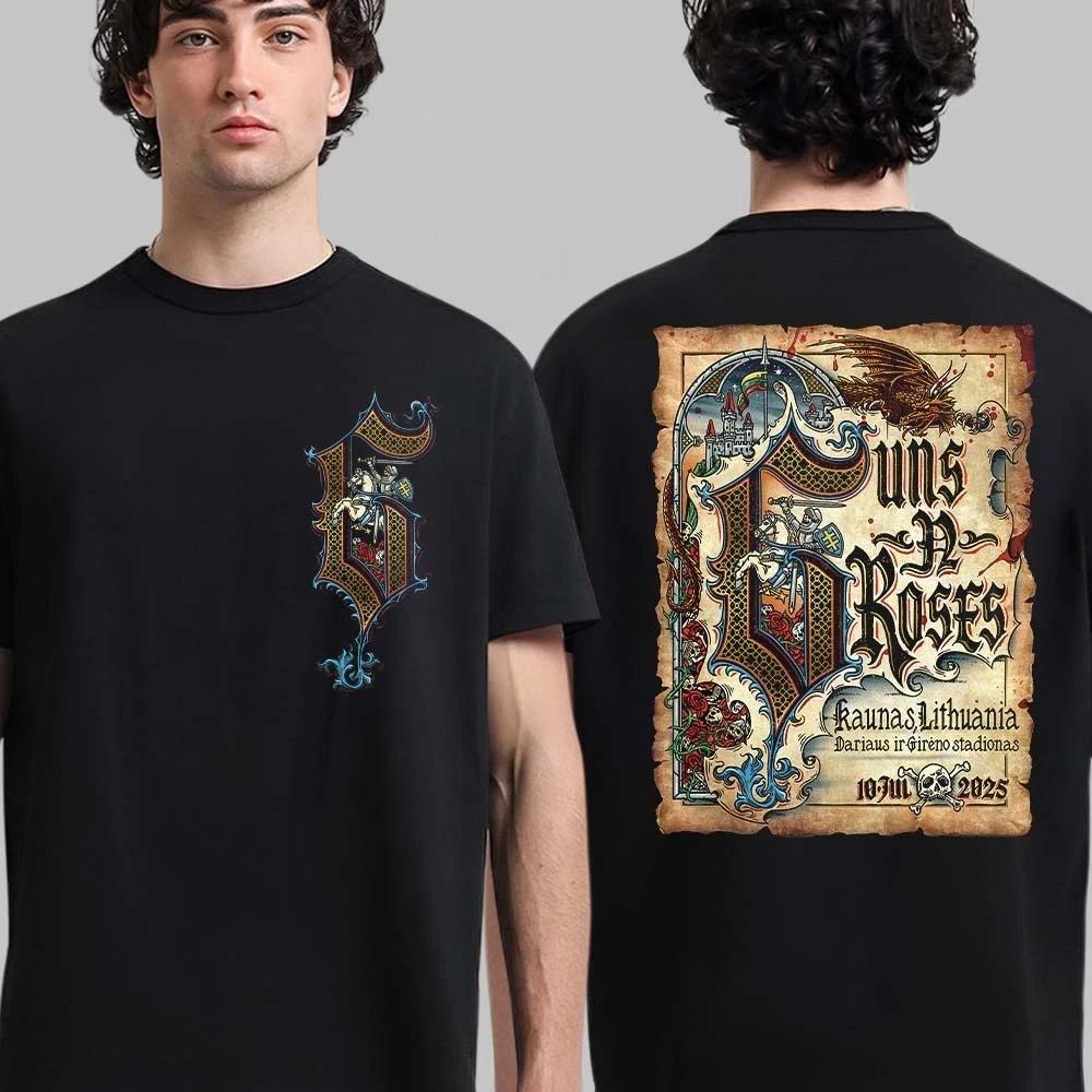 

Gun N Roses Kaunas Lithuania At Darius and Girenas Stadium on July 10 Shirt High-end Luxury Is for Both Men and Women Top Y2k 4XL