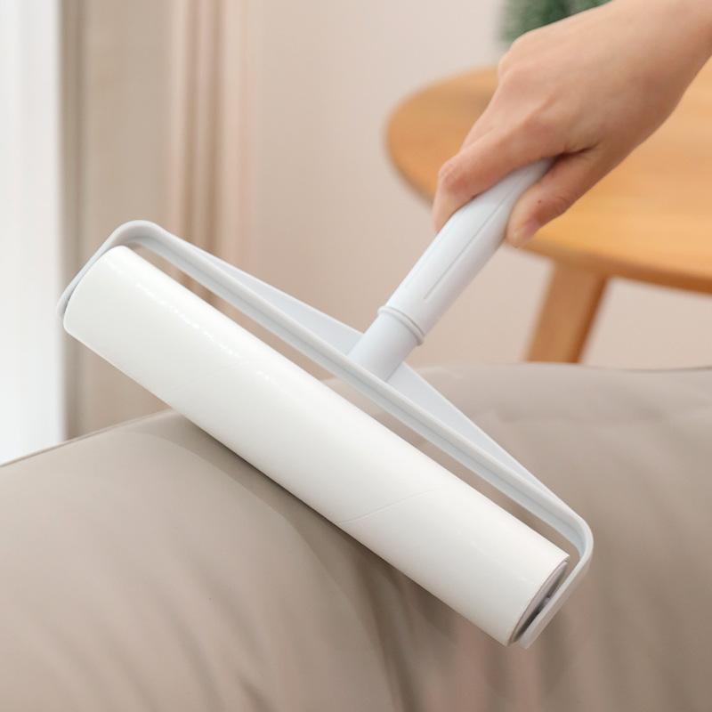 1Pcs 19Cm Large Lint Roller With Telescopic Rod Removes Pet Hair Dust Debris Perfect For Home Carpet Sofa Floor Cleaning