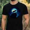 Men's T-Shirt Cheetah In Moonlight Motif Cotton Size XS To 5XL