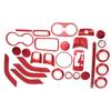 28pcs Interior Trims Decoration Kit Replacement for Jeep Wrangler JK JKU 2 Door 4 Door 20112018Red