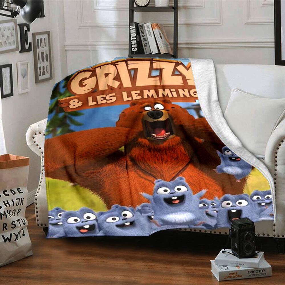 Grizzy & Lemmings Blanket Soft Warm Cozy Suitable for Chair Office Chair Bedding for All Seasons Modern Best Holiday Gift for Friends Family