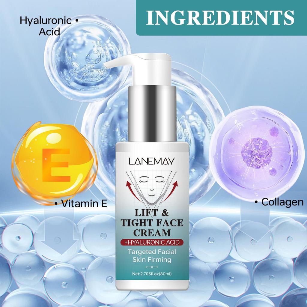 Firming FACE CREAM-With Vitamin E • Collagen-Improve Firmness and elasticity-Suitable for All Skin Types, 80ml