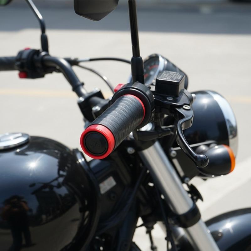 Pack of 2 Silicone Motorcycle Handlebar Covers Slip Resistant Universal Fit Handlebar Grips Vibration Dampening for Ride