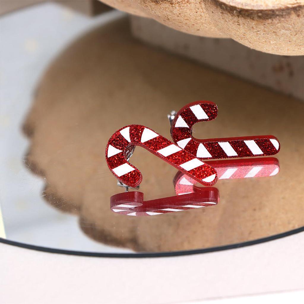 Cross-Border Acrylic Mickey Holiday Earrings: Christmas Hat Design, Simple & Versatile.