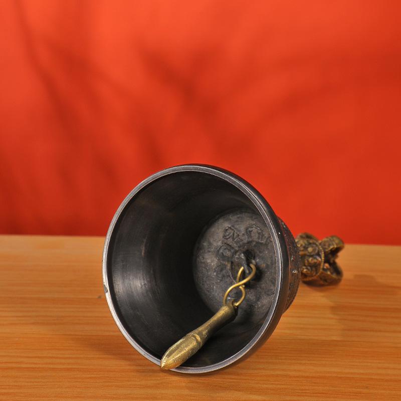 Nepal Vajra Bell & Dorje Tingsha: Bronze Practice Bell for Tibetan Buddhism Altar