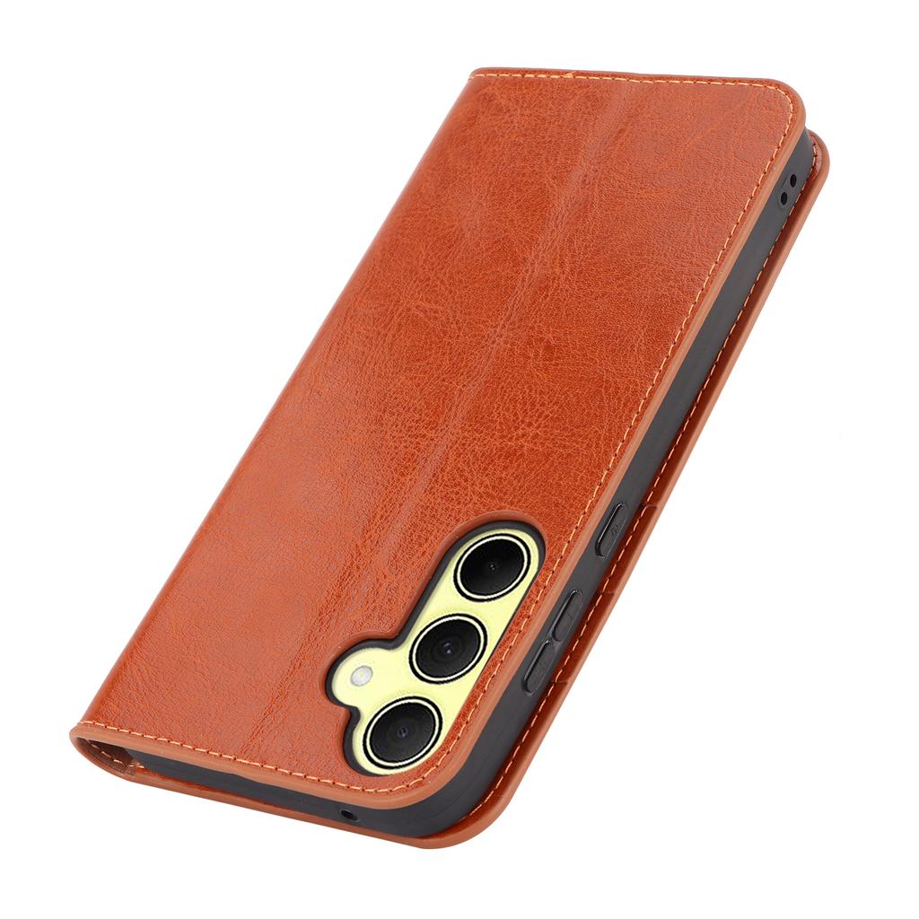 For Samsung Galaxy A35 5G Case Crazy Horse Texture Split Leather Stand Phone Cover