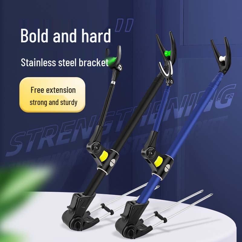 Grsaed Detachable Stainless Steel Fishing Rod Stand with Ground Insert