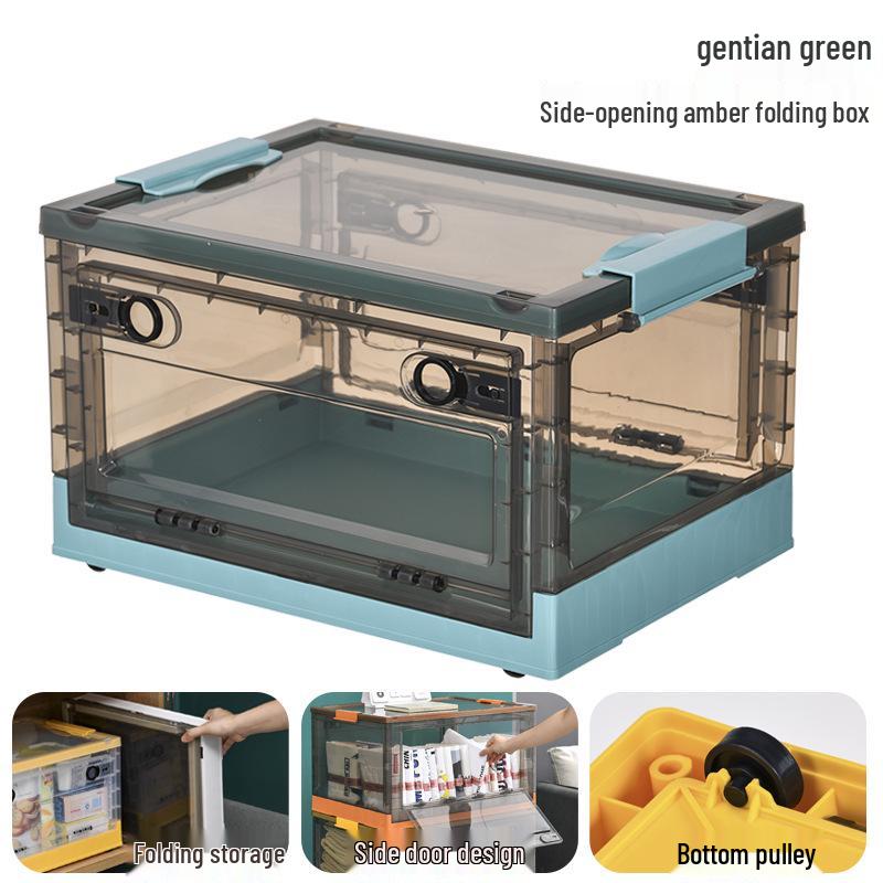 

Foldable Transparent Storage Box for Clothes, Quilts, Toys, and Books Medium: 39x29x24cm for Toys