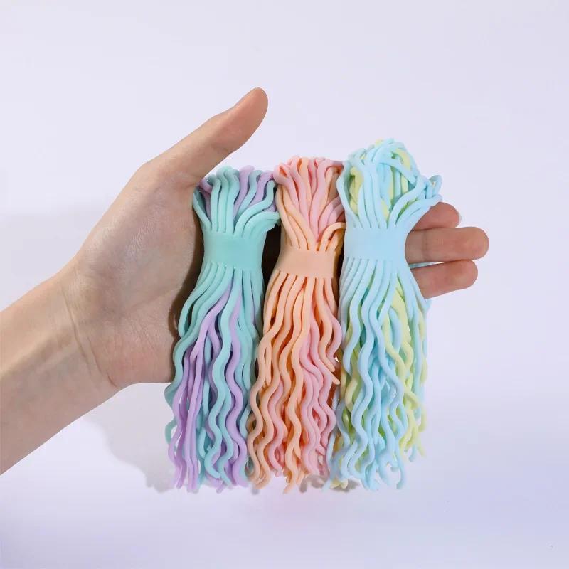 3p New TPR Elastic Simulation Noodles Children Tabletop Games Stress Relieving Elastic Rope Vent Kids Outdoor Activities Cure CN