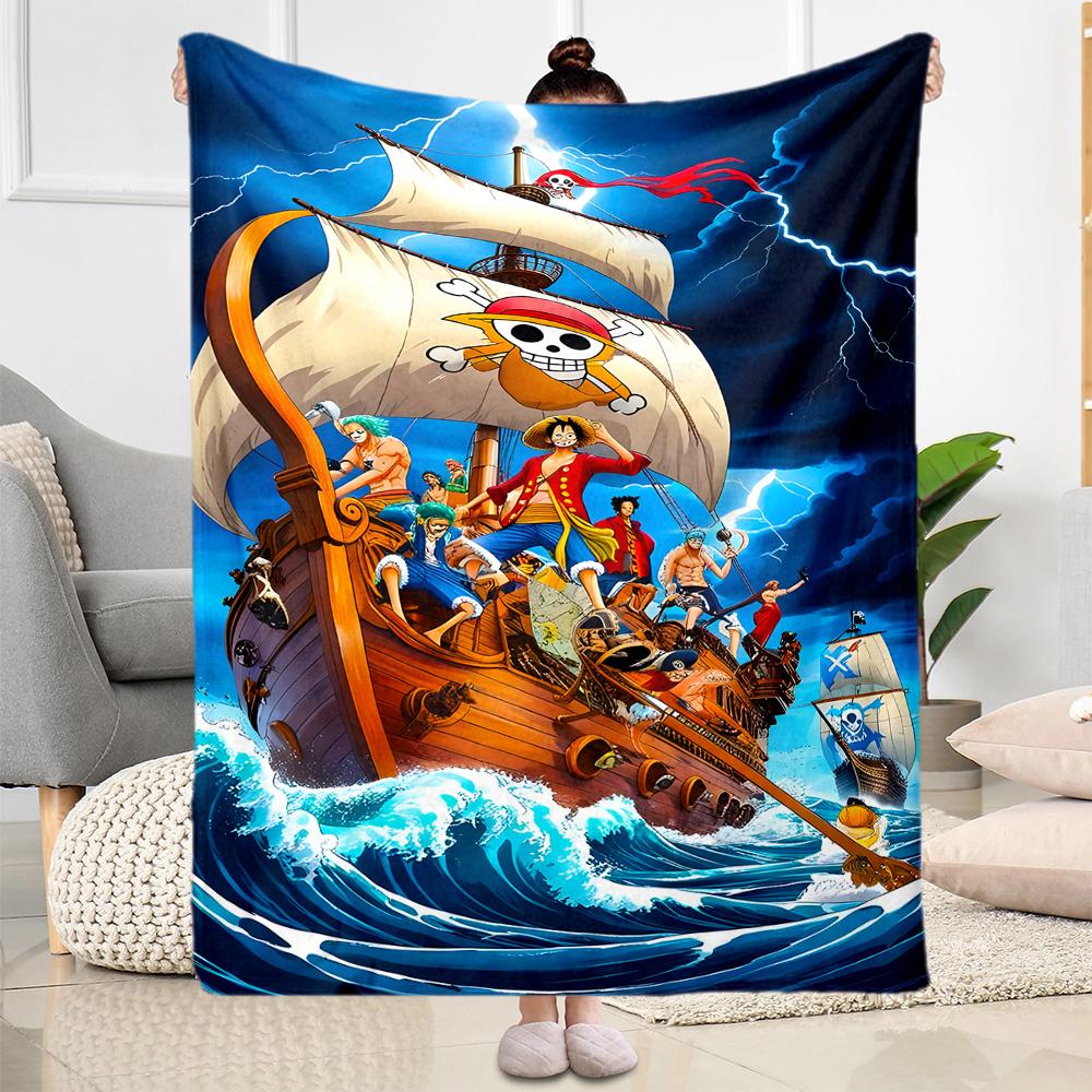 Pirate Ship Adventure Blanket Warmthful Decor Perfect for Picnics Sofa Couch All-Season Use Stylish Decor Birthday Christmas Gift Blanket