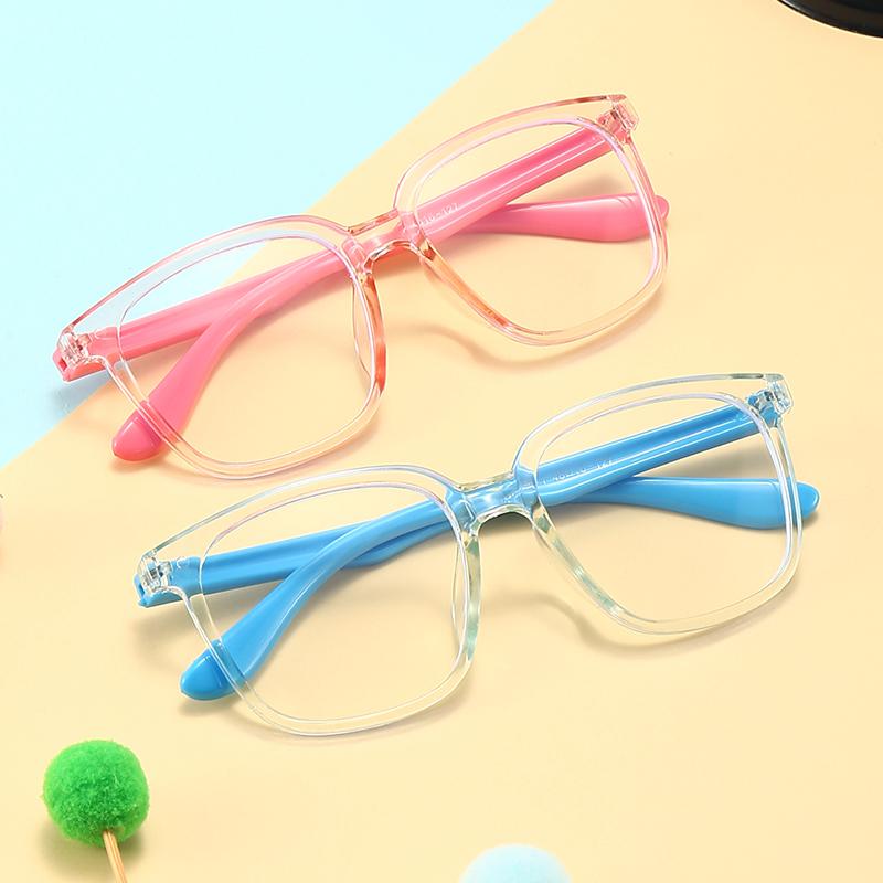 Blue Light Blocking Glasses Boy Girl Colorful Square Eyewear Party Travel Children Clear Anti Radiation Filter Glasses