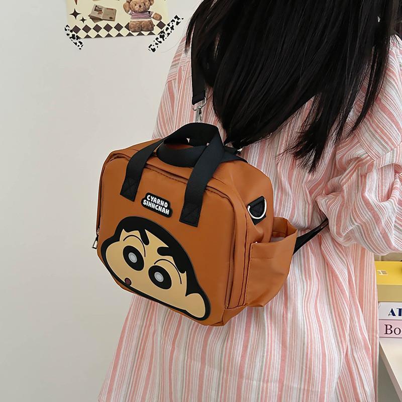Simple Crayon Shin Chan Pattern Children Cross Shoulder Bag For School And Outdoor Use
