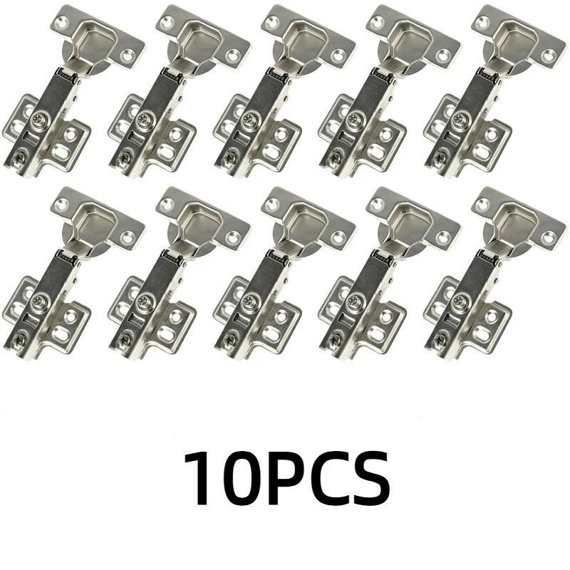 

10Pcs Full Overlay Face Frame Soft Close Hidden Hinges Steel Hinges For Furniture Kitchen Cabinet Door Hinges with Screws