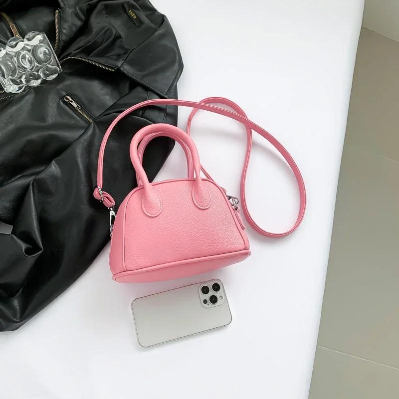 Genți cu mâner superior din PU cu model lichi solid, cu fermoar, genți de umăr la modă simple, vânzare caldă, genți stil de bază pentru femei