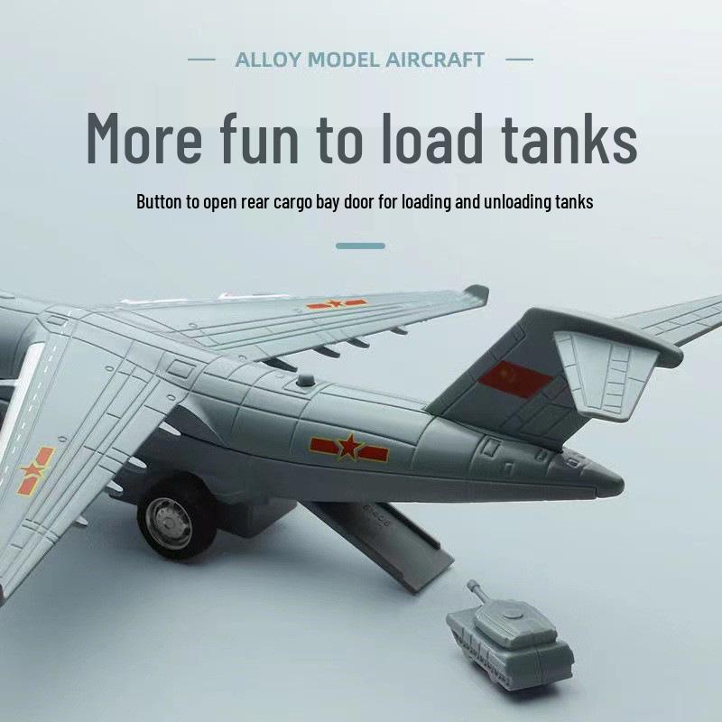 Cai Po Y-20 Military Transport Alloy Pull-Back Model 51406C