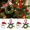 Santa Claus Mini Christmas Wreath Xmas Decorations Xmas Hanging Ornament  Door Decor