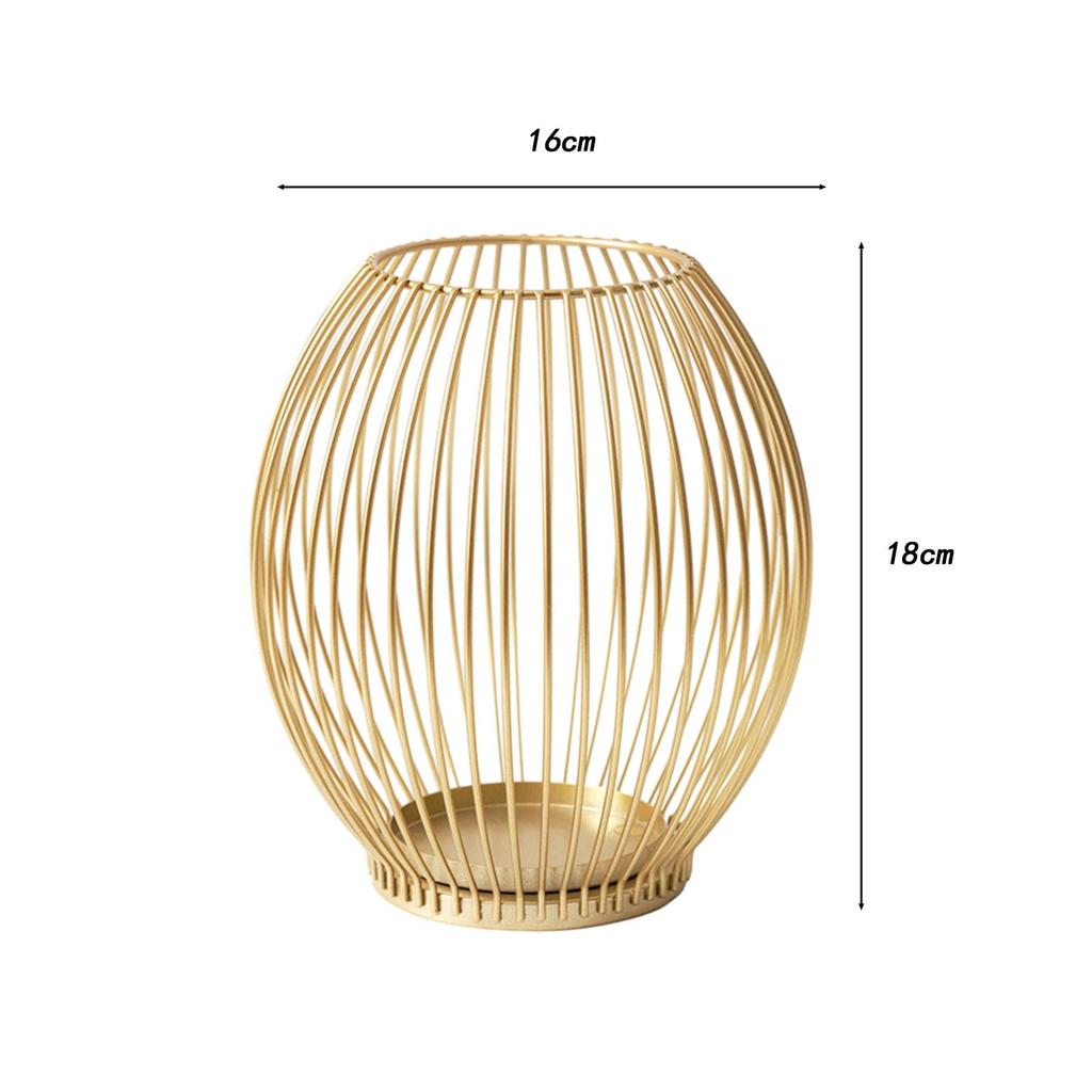 Kerzenständer mit Metallkäfig-Design, Säulenhalter für Esstisch und Feiern