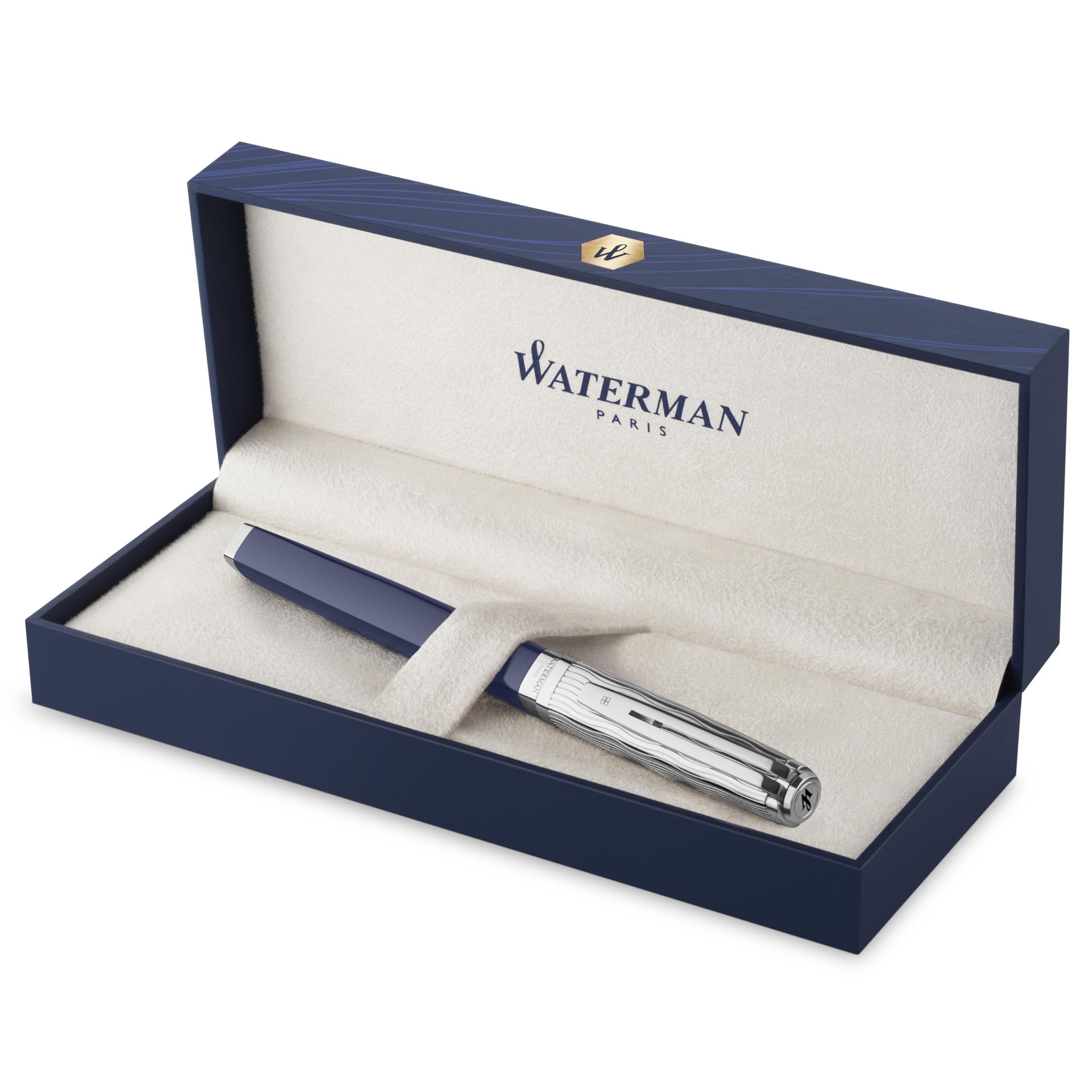 

Офіційна ручка Waterman Exception Slim Deluxe Special Edition Fountain Fine Blue Luxury Gift Pen, Перо, ST, 2166315, Бренд,