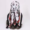 New 90 * CM Satin Square Scarf, Women's Headscarf, Scarf CO Contrasting Color Shawl Striped Simple Model