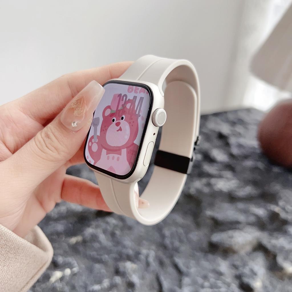 For Apple Applewatch109876 Generation Watch Parachute Buckle Silicone Strap Iwatchse New