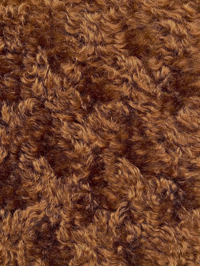 

Steiff Schulte German Mohair Fur Fabric for DIY Teddy Bear Cotton Dark Brown inches 100% Backing, 100% (5052 Curly), 33.8x9.8