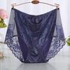 Plus size Sexy Lace Seamless Panties High-Rised Mesh Briefs Soft Breathable underpants Lightweight underwear