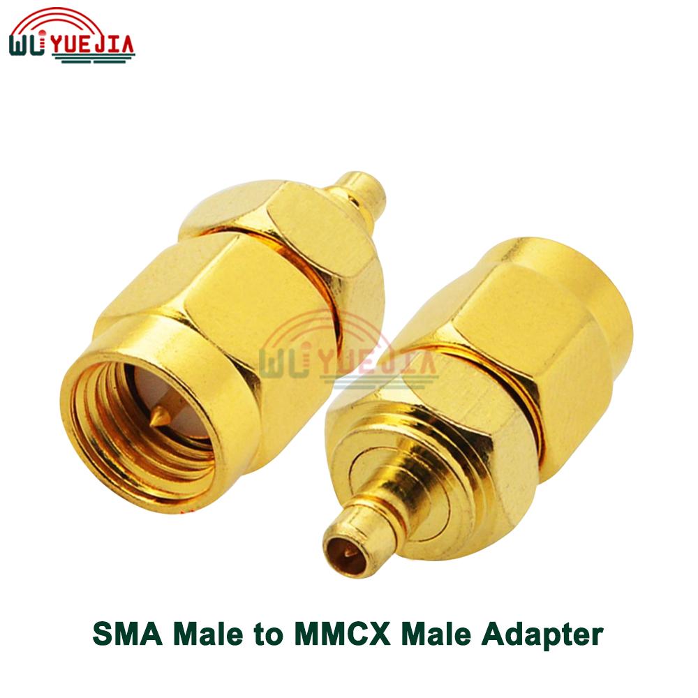 2Pcs/Lot RF Adapter SMA to SMB/SMC/MCX/MMCX Male Plug or Female Jack Straight 50 ohm RF Coaxial Connector Gold Plated Brass