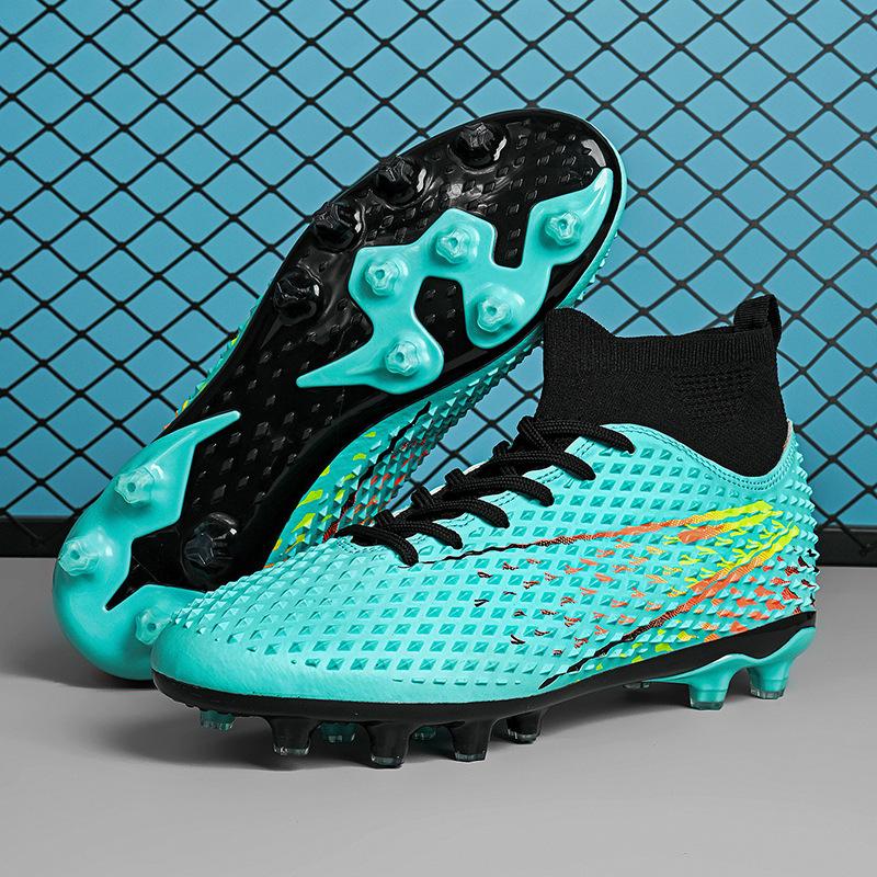 Popular New Youth Football Shoes Men's High-top Long Broken Nails Student Professional Training Shoes Jinjiang Shoes
