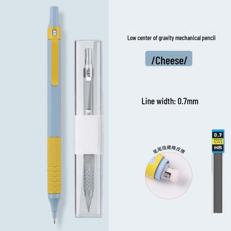 Professional Metal Mechanical Pencil, 0.5/0.7mm, Low Center Gravity, Weighted Feel, Continuous Lead Feed for Drawing & Painting.