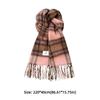 Long Tassel Winter Scarf Thicken Striped Wraps Fashion Large Shawl  Women