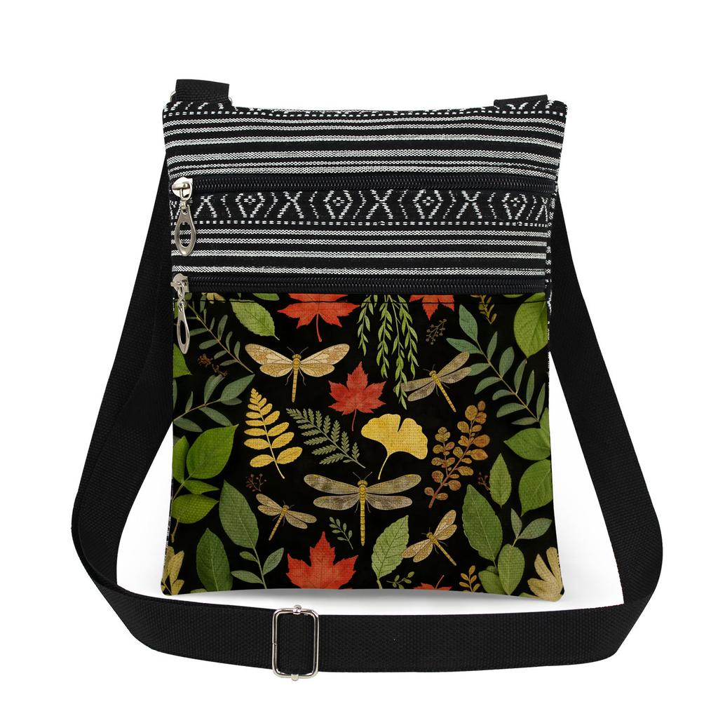 1 Stück Libellen-Print Tragetaschen Damen Schulterhandtaschen Postboten-Tasche 6919 KTB