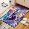 Rainbow Crystal Dragon on Snowy Mountain Patterned carpet, suitable as a non slip play mat for the living room and bedroom sofa