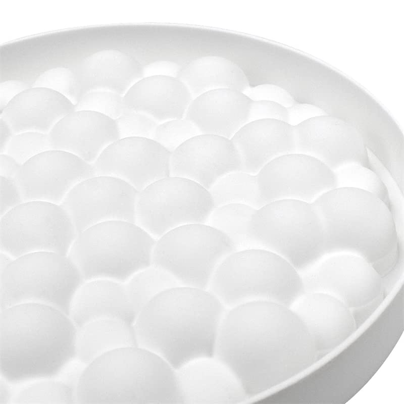 Silica Gel French Mousse Cake Mold, 3D Baking Supplies, DIY Chocolate Soap Candle Mold, 8-Inch Round with Air Bubbles