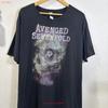 Avenged Sevenfold the Stage Tour 2010 Band Tee Skull Galaxy Print Size Xl Vintage Washed Slightly Unisex Fashion Breathable