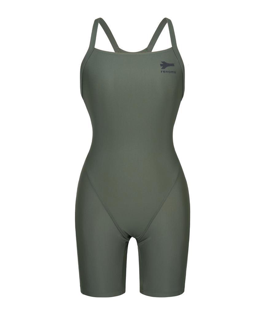 Lenomasuyeongbog Women'S Mat Support Bag 3/4 Half-Body Swimsuit Khaki Rn-Ls2G569-Ka