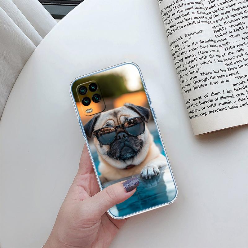 Cute Pug Dog Transparent Phone Case for LG K22 K30 K40 K40S K41 K42 K50 K50S K51 K51S K52 K61 K62 K71 K92 Q60 Q61 V40 V50 V60