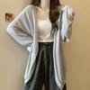 Women's Plus Size Mid-Length Bamboo Knit Cardigan - Sun Protection, Versatile Shawl