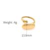 European & American INS Style Irregular Glossy 18k Gold Titanium Steel Ring - Non-fading Niche Design
