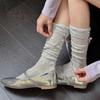 Spring and Summer Lightweight Ankle Socks for Women with A Bow At The Heel, Long Tube Socks In Ballet Style, Pure Cotton, Beautiful Leg Coverings