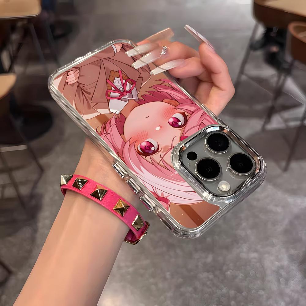 Cartoon Character Natsuki Phone Case For IPhone 17 Air 16 15 14 13 12 11 Pro Pro Max Plus Transparent Soft Cover
