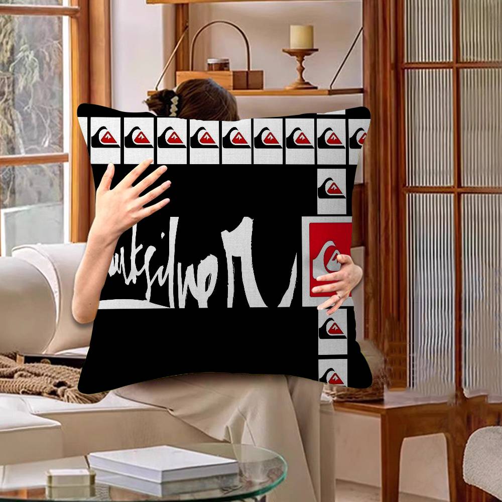 Q-QuiksilverS Logo Kissenbezug Kissenbezug Dekor Kissenbezug Bedruckter Kissenbezug Für Sofa