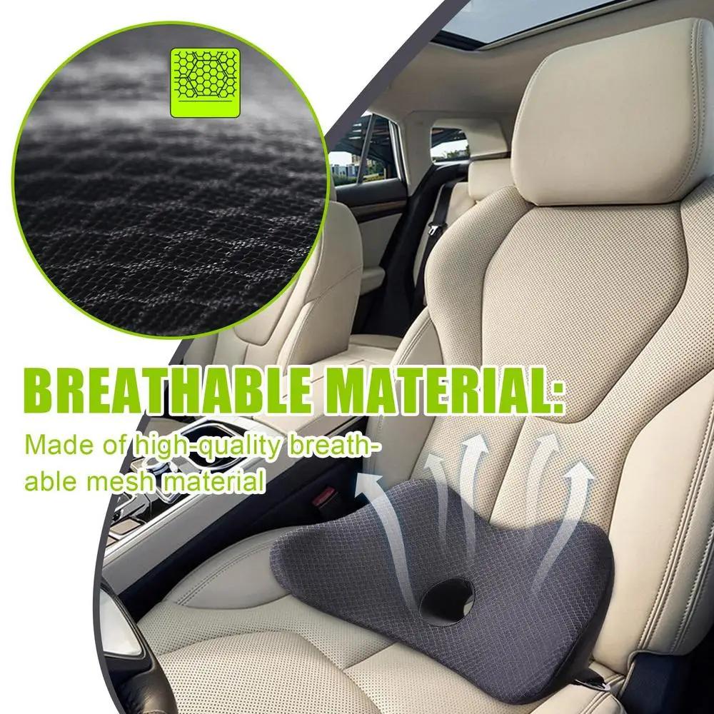 Lumbar Support Pillow Memory Foam Car Seat Waist Cushion Relieve Back Pain Soft and Comfortable For Office Home Car