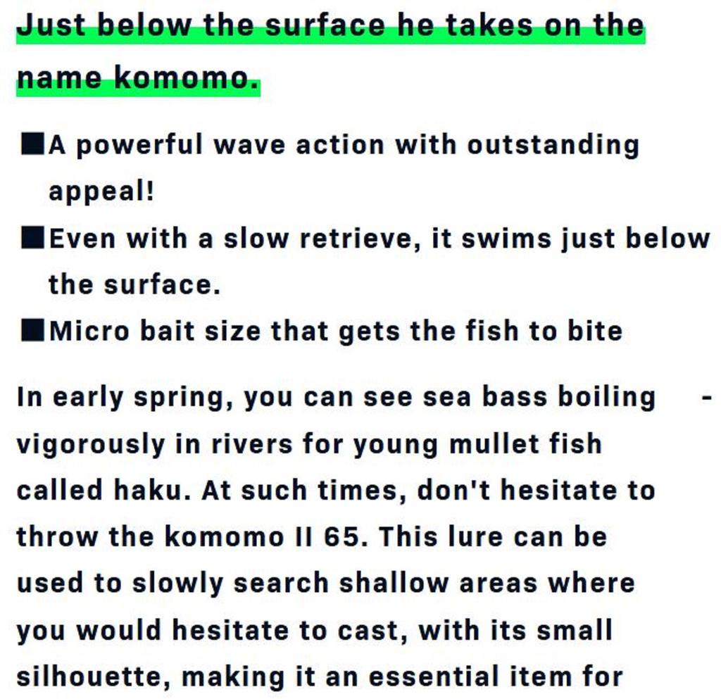 Ima komomo II 65 Floating Lure X5558 (7341)